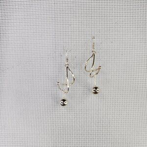 LIKE NEW Giani Bernini Twisted Wire Ball Chain Drop Earrings in Sterling Silver